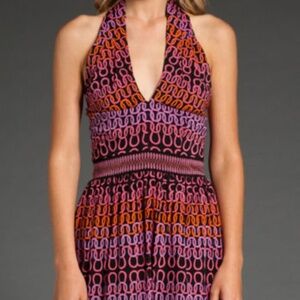 Trina Turk Los Angeles Strapless Geometric Print Dress Size 4 NWT